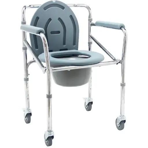 [chaisetoiletteroues] Chaise de toilette avec roues